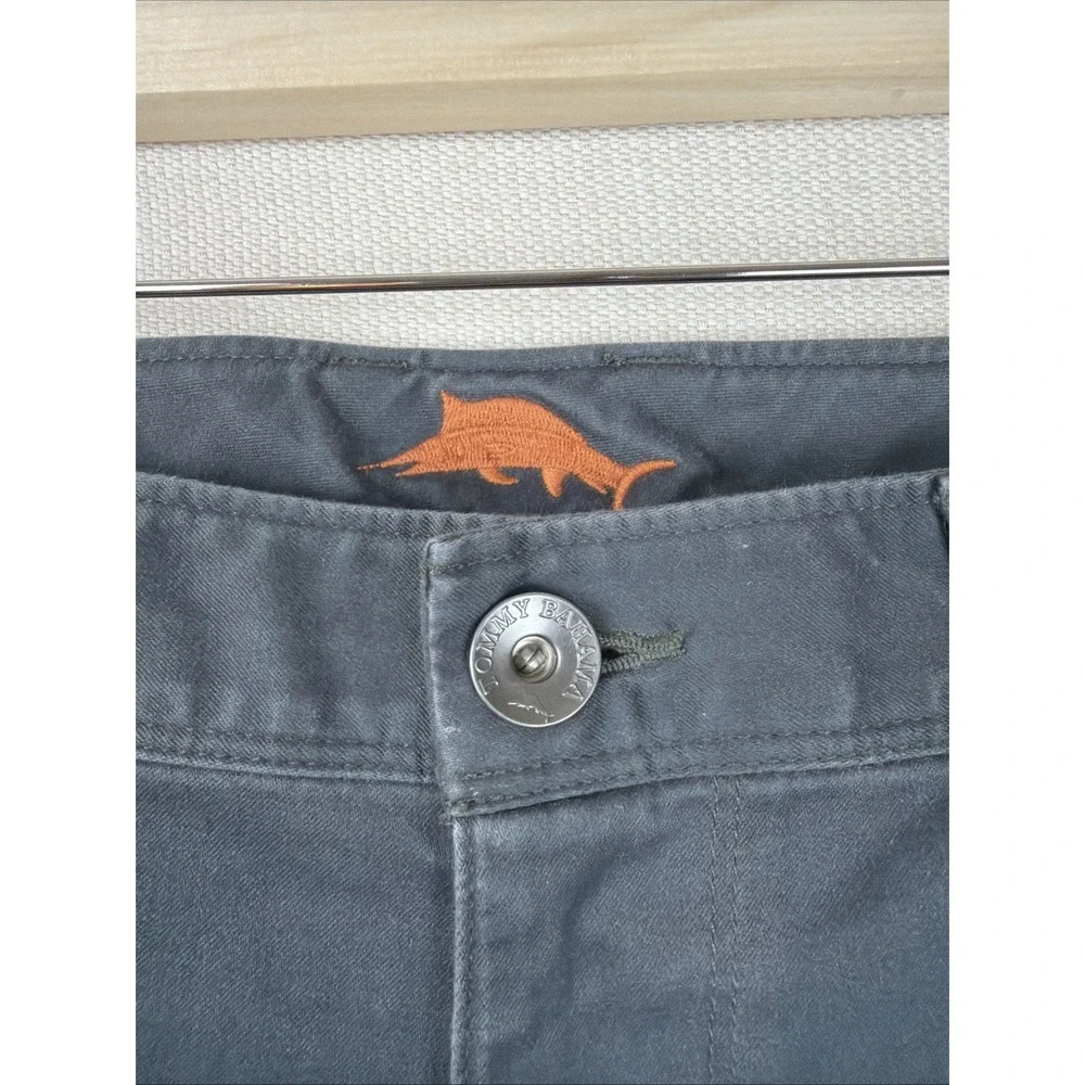 Tommy Bahama Men's Straight Leg 5-Pocket Gray Pants 36X30 Stretch Pima‎ Cotton